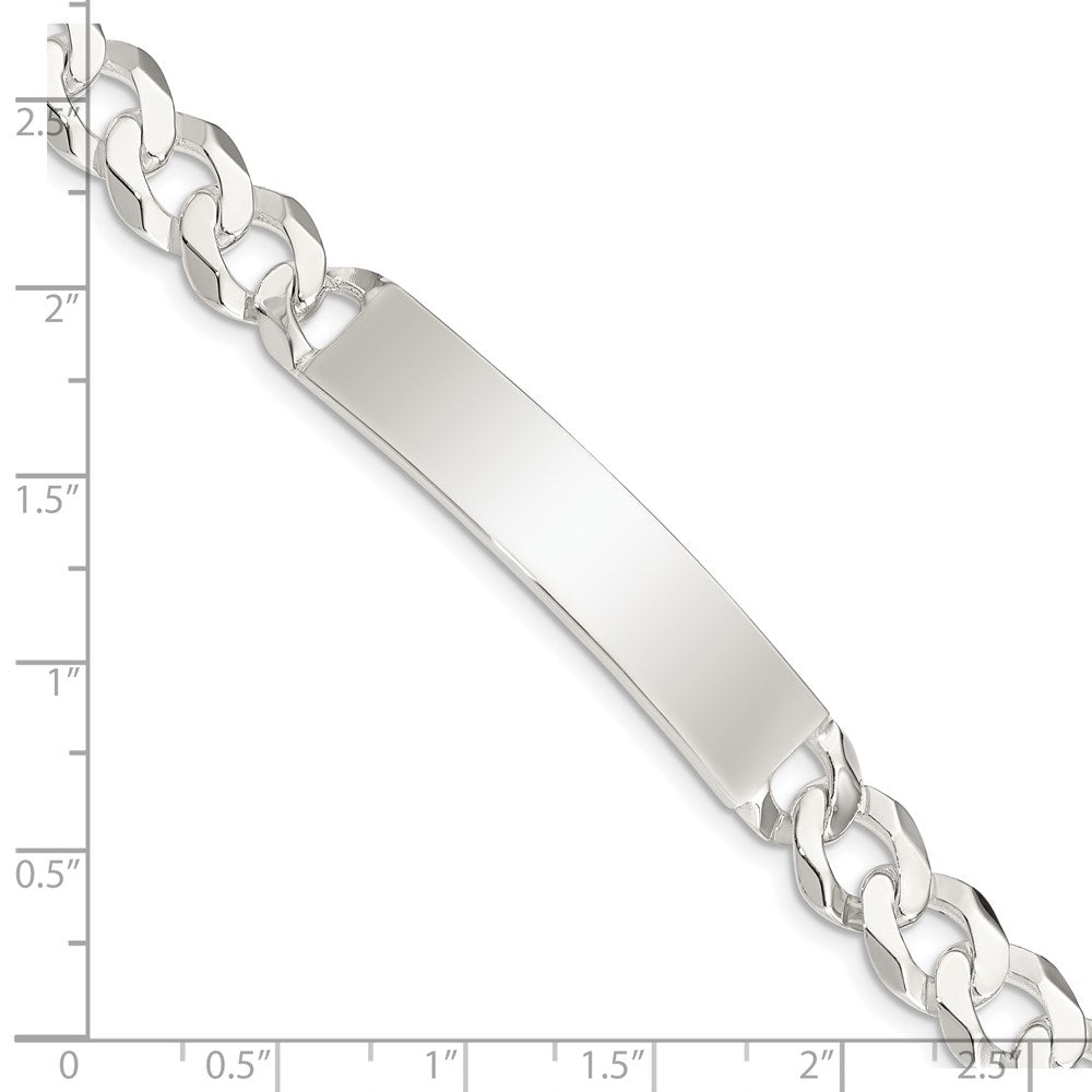 Sterling Silver Curb Link ID Bracelet - 17