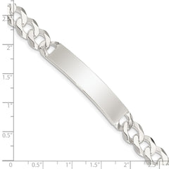 Sterling Silver Curb Link ID Bracelet - 17