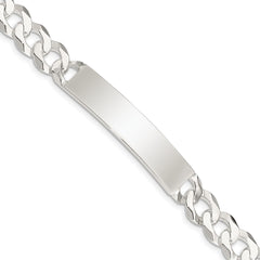 Sterling Silver Curb Link ID Bracelet - 17