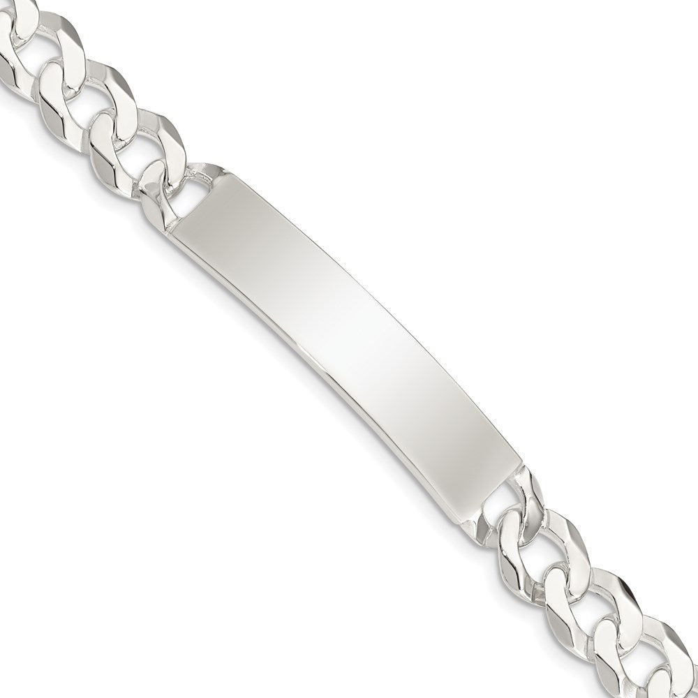 Sterling Silver Curb Link ID Bracelet - 7