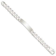 Sterling Silver Curb Link ID Bracelet - 19