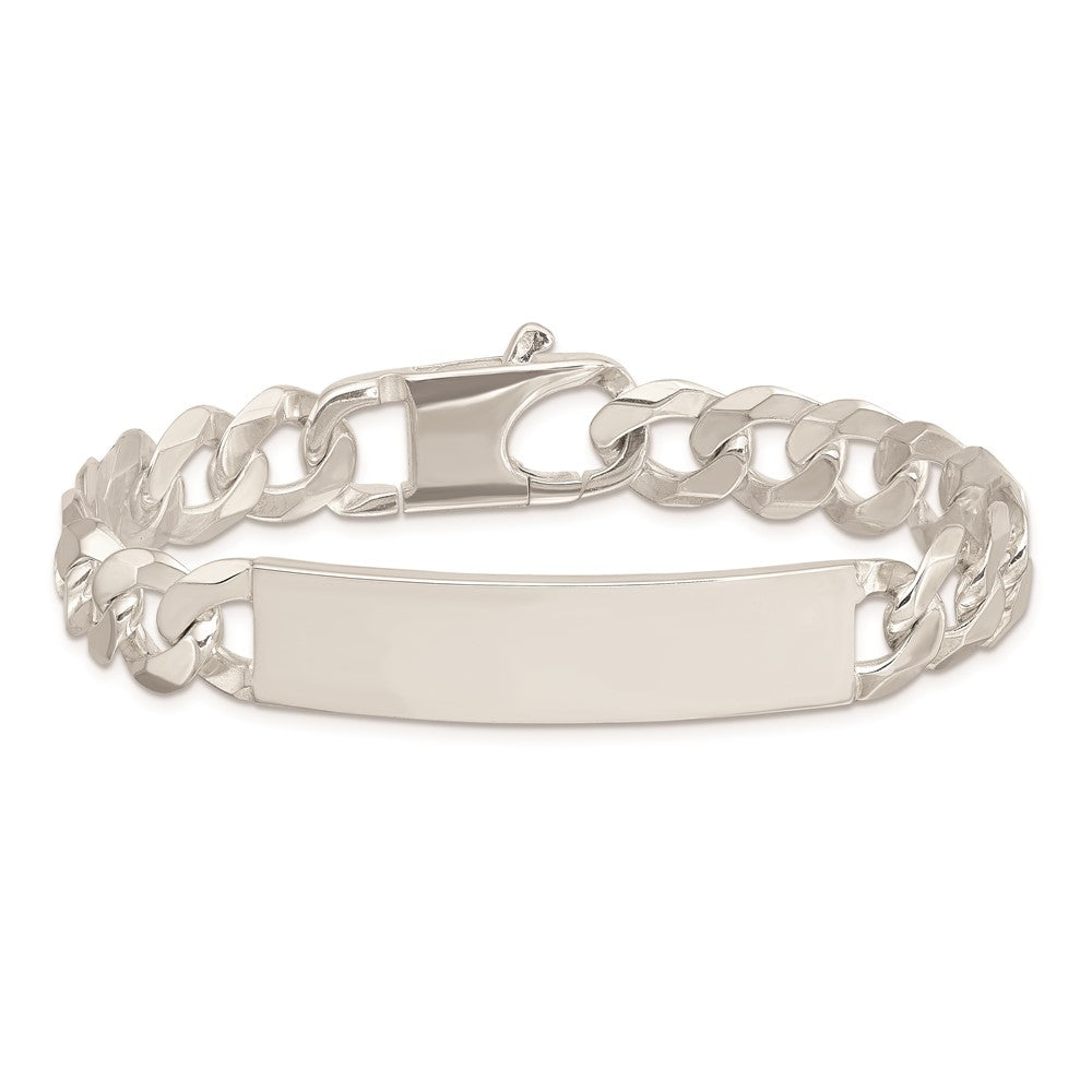 Sterling Silver Curb Link ID Bracelet - 19