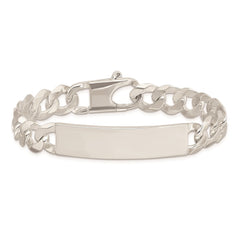 Sterling Silver Curb Link ID Bracelet - 19