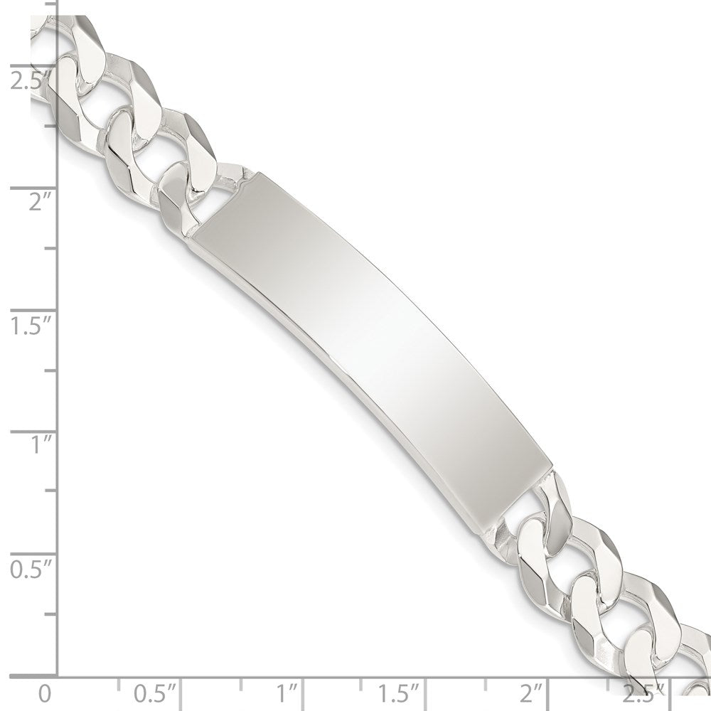 Sterling Silver Curb Link ID Bracelet - 19