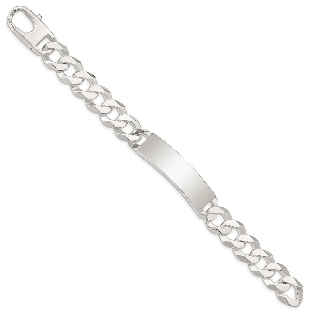 Sterling Silver Curb Link ID Bracelet - 5