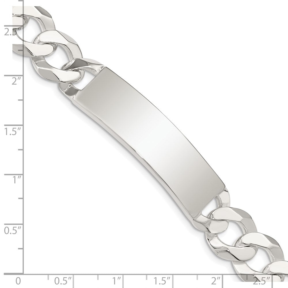 Sterling Silver Curb Link ID Bracelet - 5
