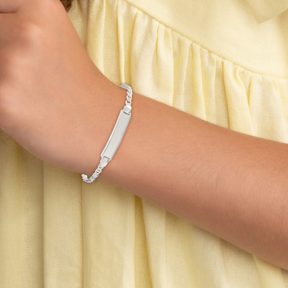Sterling Silver Children's ID Bracelet - 12