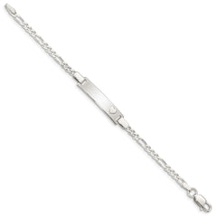 Sterling Silver Baby ID with Heart Bracelet - 3