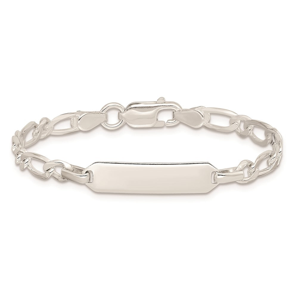 Sterling Silver Polished Engraveable Childrens ID Bracelet - 3