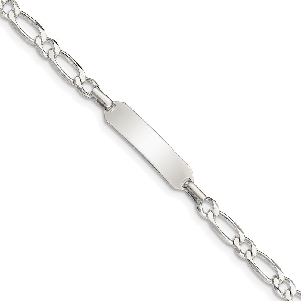 Sterling Silver Polished Engraveable Childrens ID Bracelet - 3