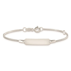 Sterling Silver Childrens 5in Plus 1in EXT ID Curb Link Bracelet