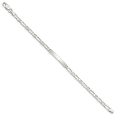 Sterling Silver 8inch Polished Engraveable Anchor Link ID Bracelet - 2