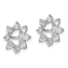 Sterling Silver Rhodium Diam. & White Topaz Earring Jacket - 6
