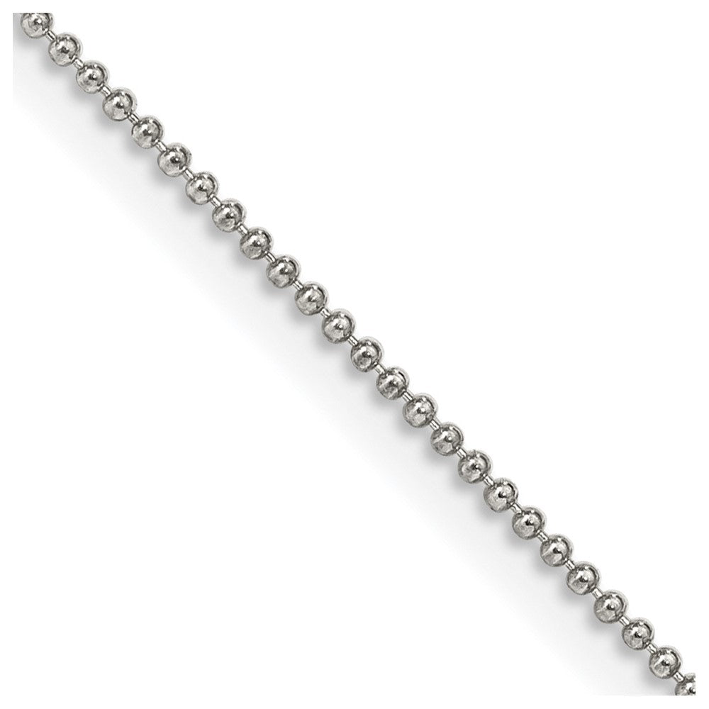 Sterling Silver 1mm Beaded Chain - 4