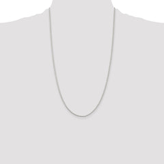 Sterling Silver 2mm Beaded Chain - 7