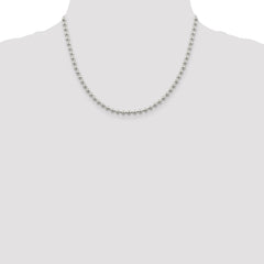 Sterling Silver 4mm Beaded Chain - 2