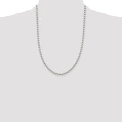 Sterling Silver 4mm Beaded Chain - 4