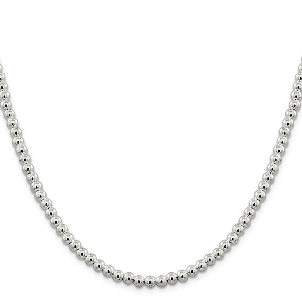 Sterling Silver 5mm Beads on Box Chain