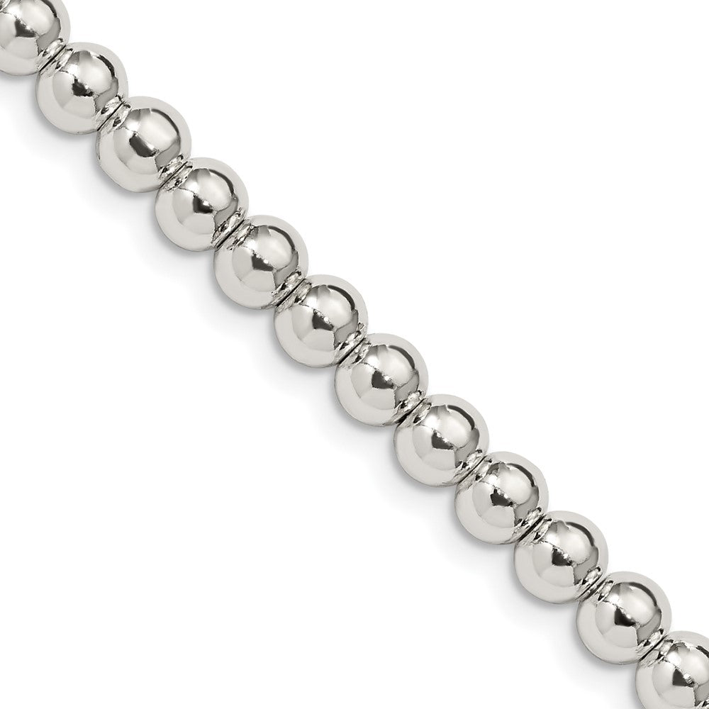 Sterling Silver 5mm Beads on Box Chain - 3