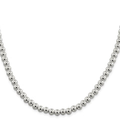 Sterling Silver 6.1mm Beads on Box Chain - 3
