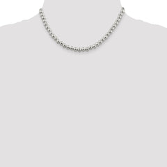 Sterling Silver 6.1mm Beads on Box Chain - 3