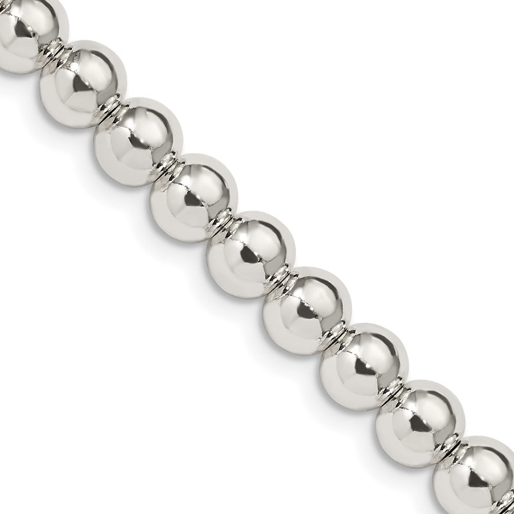Sterling Silver 6.1mm Beads on Box Chain - 3