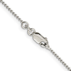 Sterling Silver 1.25mm Beaded Chain - 4