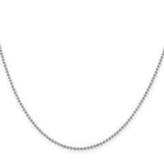 Sterling Silver 1.5mm Beaded Chain w/2in ext.