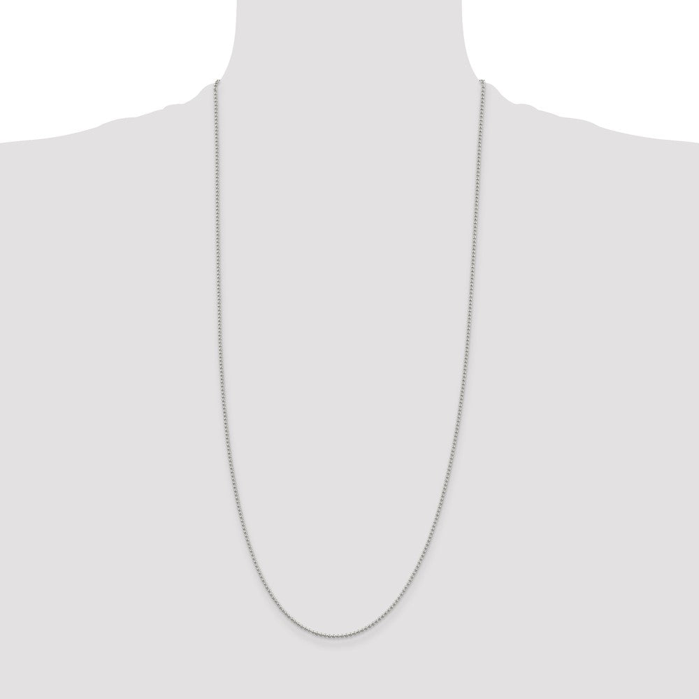 Sterling Silver 1.5mm Beaded Chain - 2