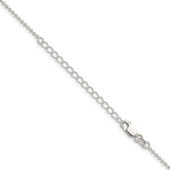 Sterling Silver 1.5mm Beaded Chain w/2in ext.