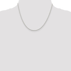 Sterling Silver 2.35mm Beaded Chain - 3