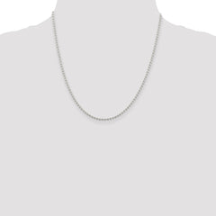 Sterling Silver 2.35mm Beaded Chain - 6