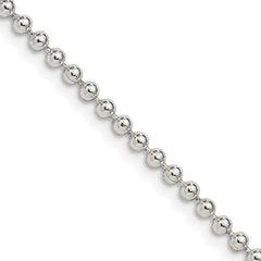 Sterling Silver 2.35mm Beaded Chain - 5