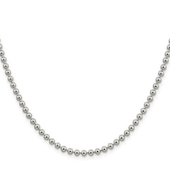 Sterling Silver 3mm Beaded Chain - 4