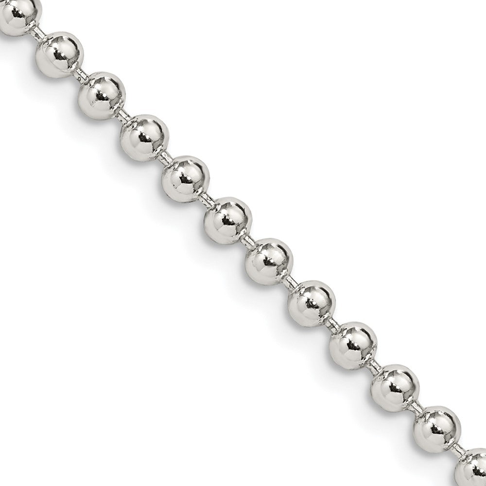 Sterling Silver 3mm Beaded Chain - 4