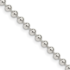 Sterling Silver 3mm Beaded Chain - 4