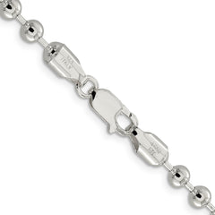 Sterling Silver 5mm Beaded Chain - 5