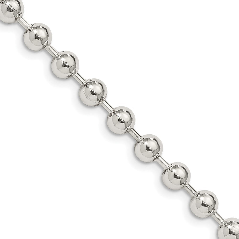 Sterling Silver 5mm Beaded Chain - 5