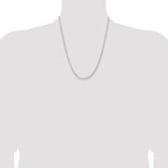 Sterling Silver 3.15mm Flat Curb Chain - 4
