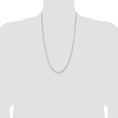 Sterling Silver 3.15mm Flat Curb Chain - 6