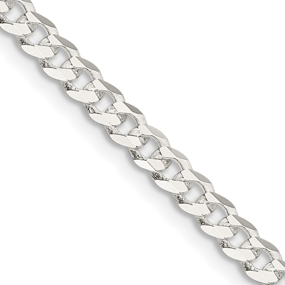 Sterling Silver 3.8mm Flat Curb Chain - 7