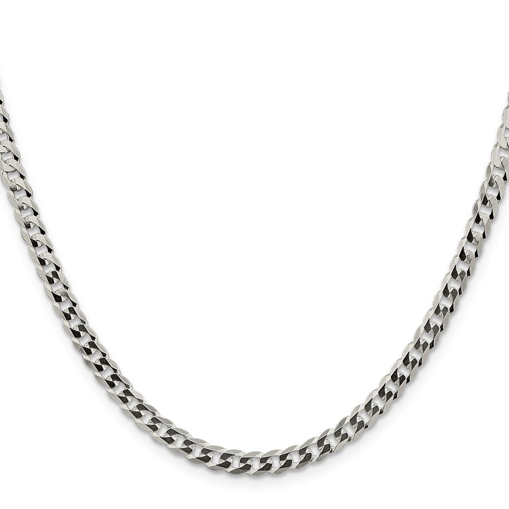 Sterling Silver 4.7mm Flat Curb Chain