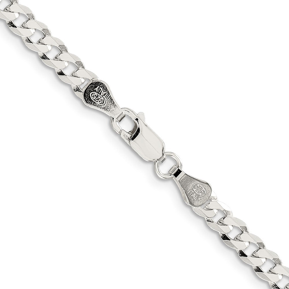 Sterling Silver 4.7mm Flat Curb Chain