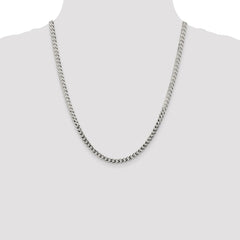 Sterling Silver 4.7mm Flat Curb Chain - 2