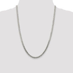 Sterling Silver 4.7mm Flat Curb Chain