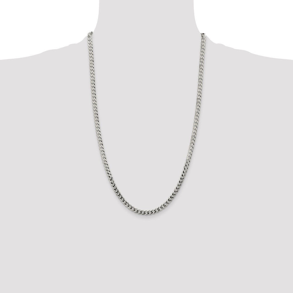 Sterling Silver 4.7mm Flat Curb Chain