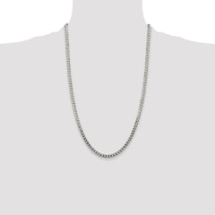 Sterling Silver 4.7mm Flat Curb Chain