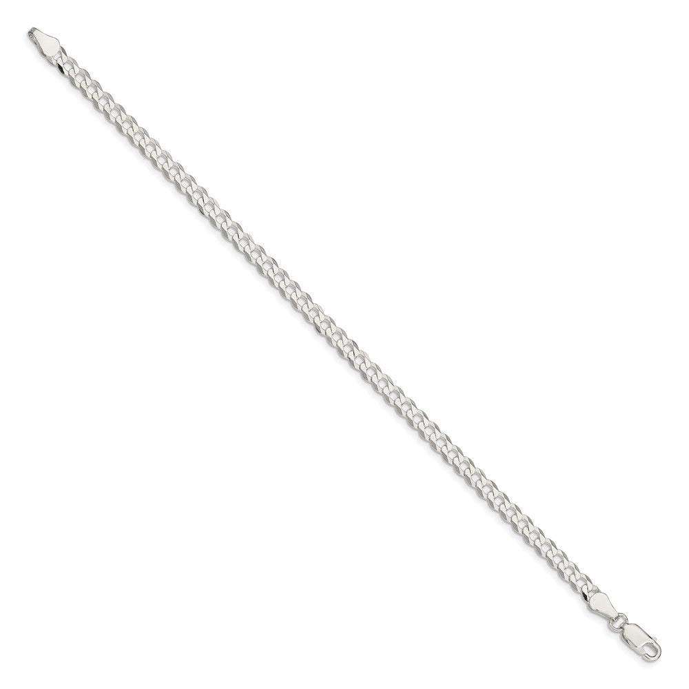 Sterling Silver 4.7mm Flat Curb Chain - 11