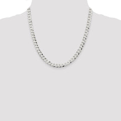 Sterling Silver 6.8mm Flat Curb Chain - 5