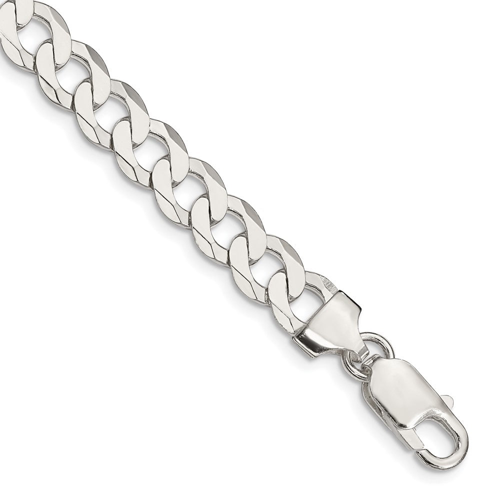 Sterling Silver 7.5mm Flat Curb Chain - 2